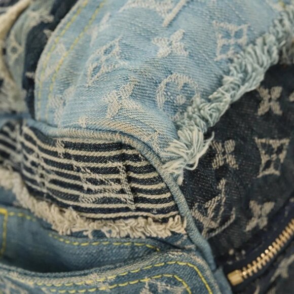 LOUIS VUITTON Monogram Denim Patchwork Speedy 30 Bag Blue M95380 Auth yk19687A - Picture 3 of 16